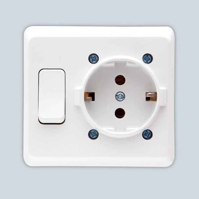 Ne-Ad Duvar Tipi Anahtarlı Topraklı Priz Sıvaaltı 1001-A