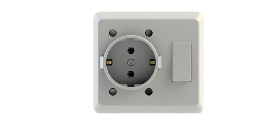 Ne-Ad Duvar Tipi Anahtarlı Topraklı Priz Sıvaaltı 1001-A