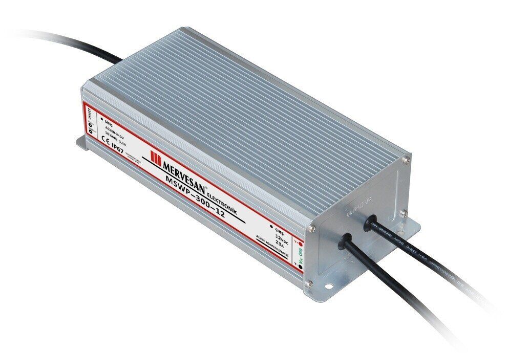 Mervesan 300 Watt 12V 25 Amper Led Adaptör Trafosu IP67 Mtwp-300-12