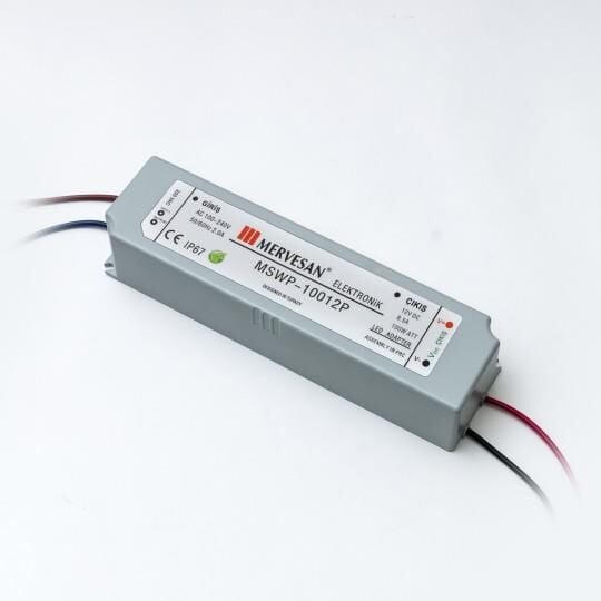 Mervesan 100 Watt 12V 8,5 Amper Led Trafosu Adaptör IP67 Mtwp-100-12