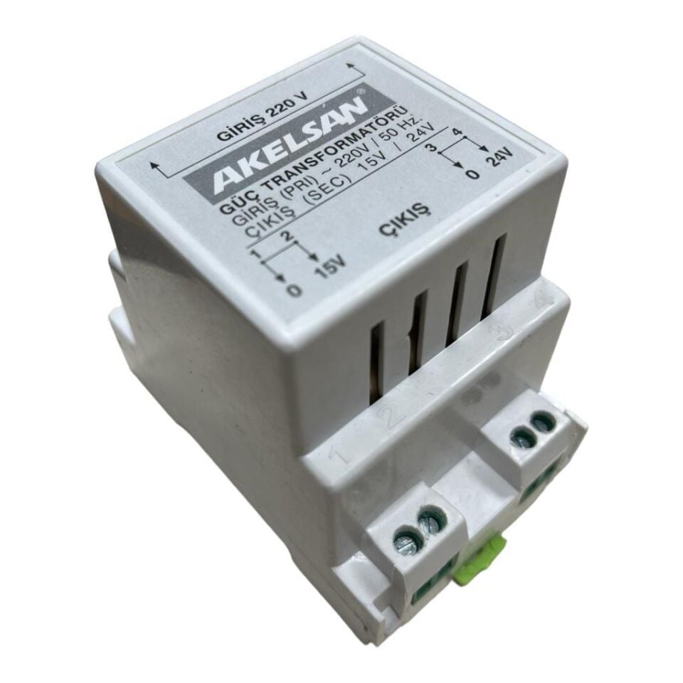 Akelsan Zil Trafosu 15V-24V-15W AK-311 Kapı Zili için Trafo,Transformator,Güç Kaynağı