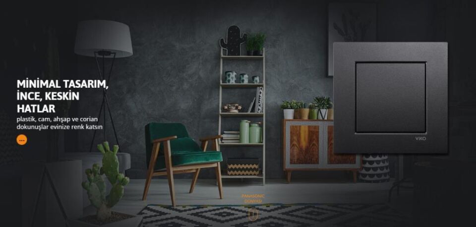 VİKO Novella Siyah Anahtar | Sıva Altı | 10A 250V | Çerçeve Dahil | IP20