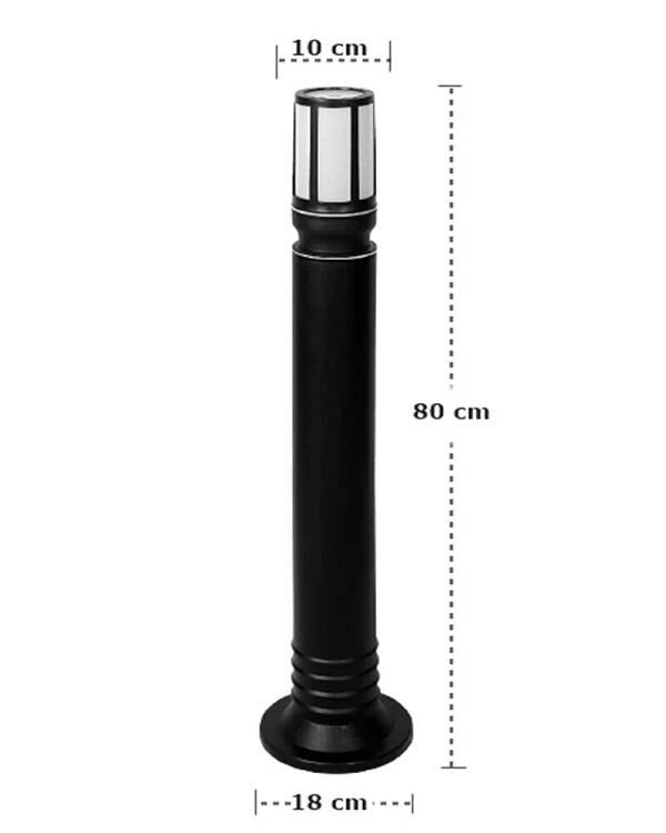 Zita Galata Kafesli 80 cm Bahçe Aydınlatma Direk E-27 Duylu Bahçe Yol Duvar Lambaları Code/273K-80
