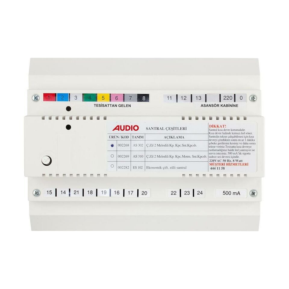 Audio AS310 Kapıcılı Çift Zil Merdiven Otomatikli Santral