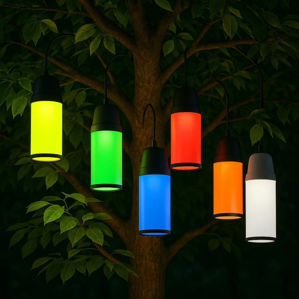 Zita 236F Kule Serisi Ağaç Feneri 6'lı Set – 6 Farklı Renk – E27 Duy – IP54 Suya Dayanıklı – Ampul Hariç