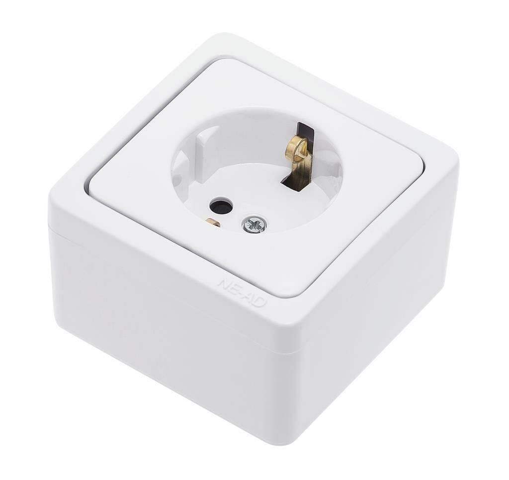 Ne-Ad Sıvaüstü Topraklı Priz Çocuk Korumalı 95-08-E