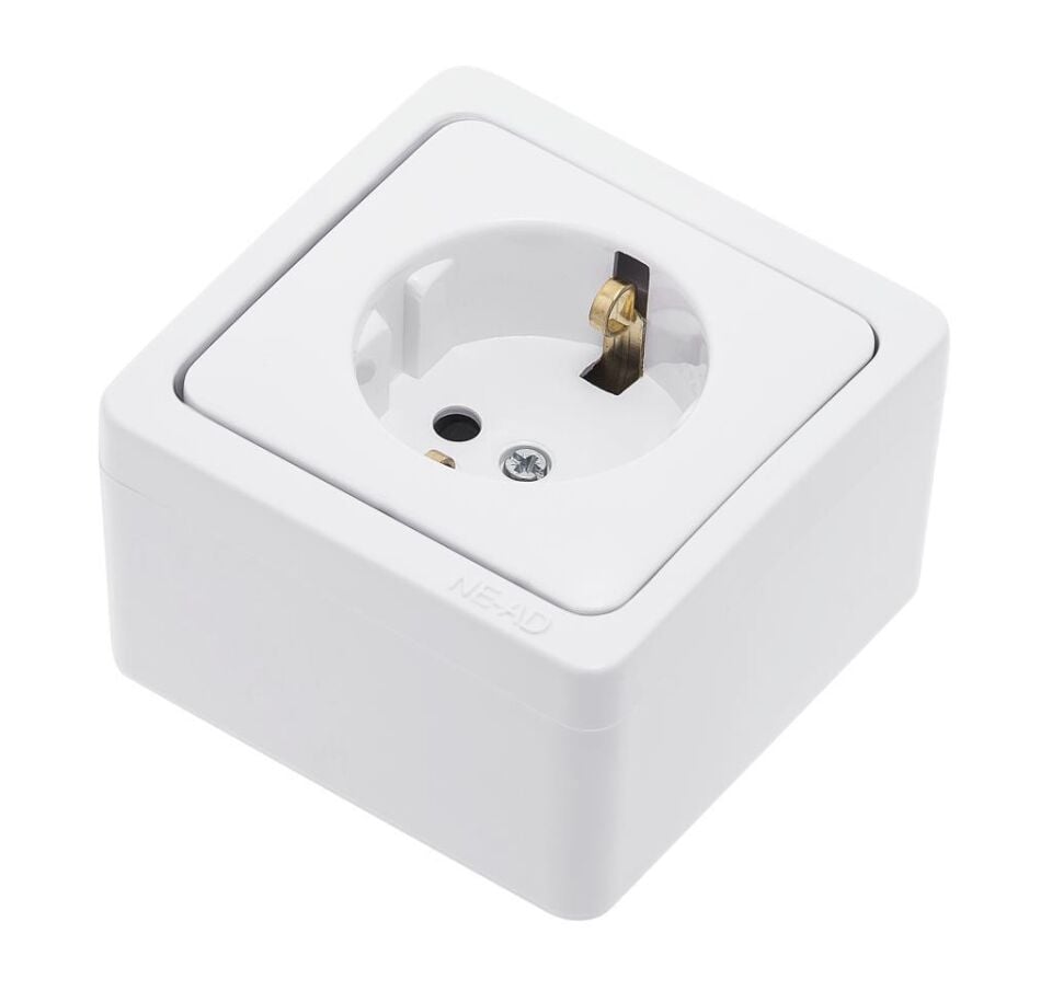 Ne-Ad Sıvaüstü Topraklı Priz Çocuk Korumalı 95-08-E