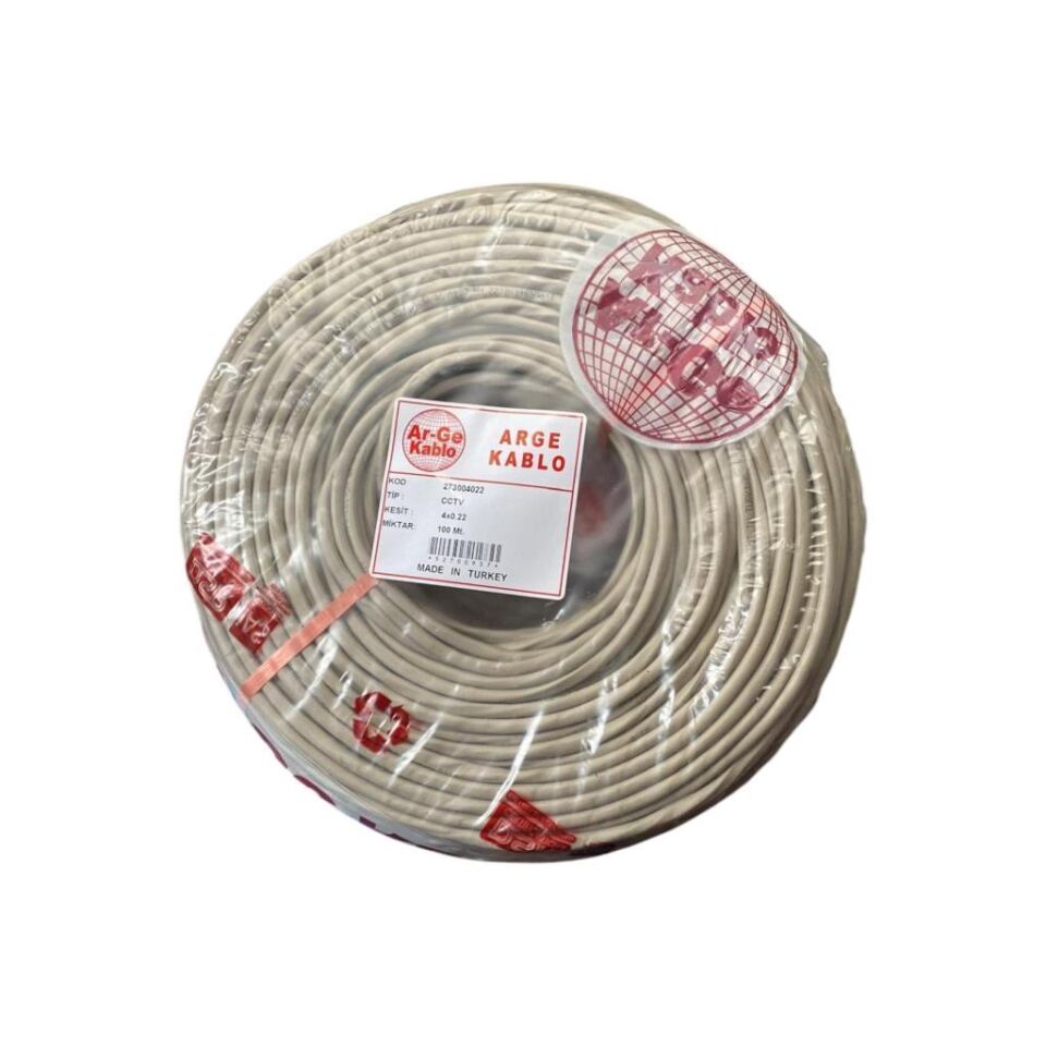 Arge 4+1 CCTV Kamera Kablosu 4*0,22 CCA Aluminyum 100 Metre