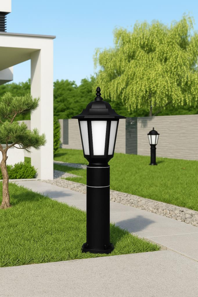 Zita Klas 60cm Bahçe Aydınlatma E-27 Duylu Direk Dış Mekan Aplik Bahçe Yol Lambası Code/288-60