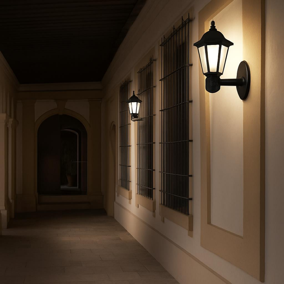 Zita Klas Serisi 42 cm Bahçe Aplik – E27 Duy, IP54, Siyah Renk, Set Üstü Bahçe Lambası, Polipropilen Gövde, 220V (Ampul Hariç)