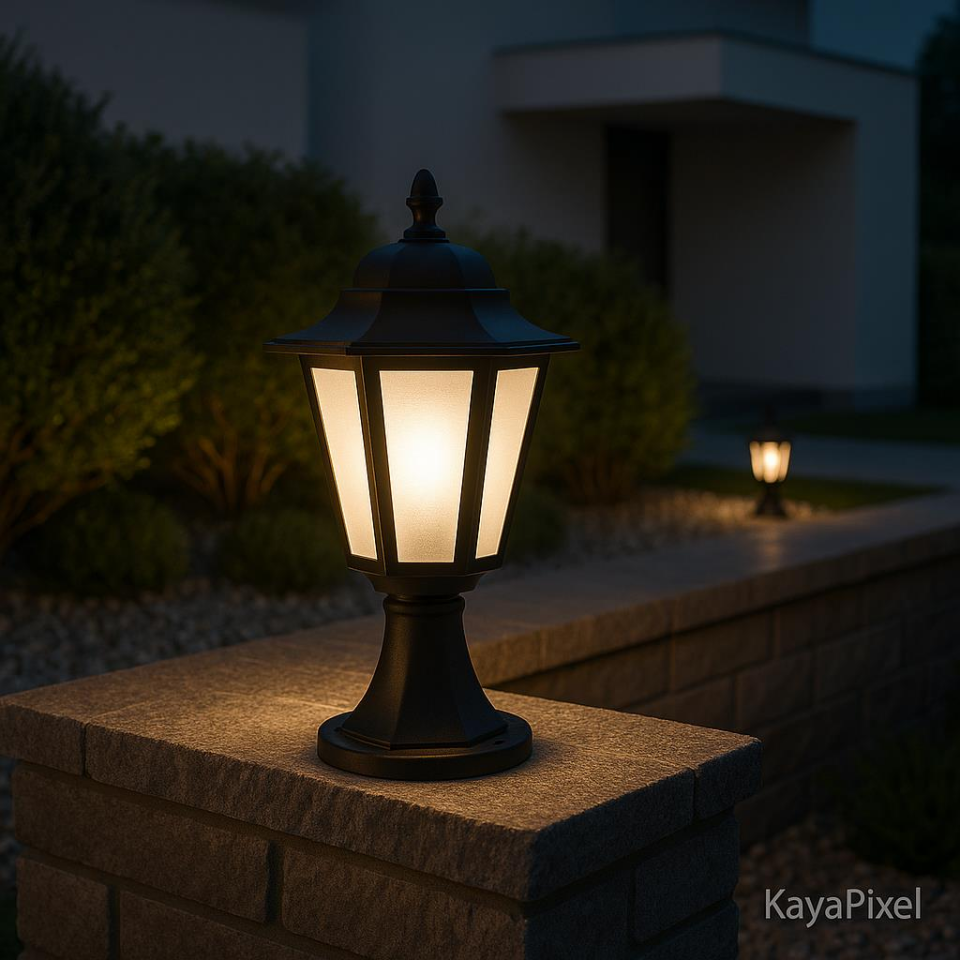 Zita Klas Serisi 42 cm Set Üstü Bahçe Aydınlatma Armatürü | E27 Duy, Dış Mekan Uyumlu, IP54 Koruma | Yol ve Bahçe Aplik Lambası