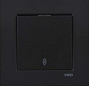 VİKO Novella Siyah Vavien Anahtar | Sıva Altı | 10A 250V | Çerçeve Dahil | 92605504