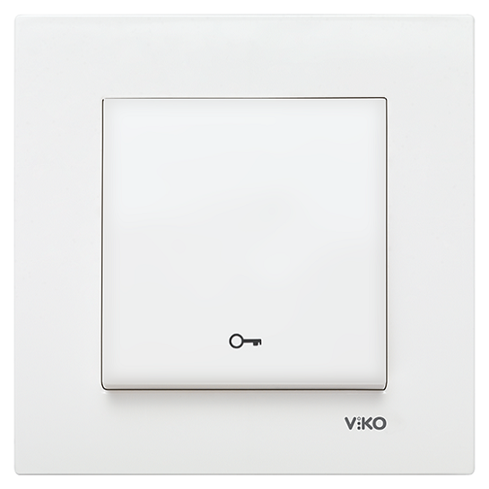 Viko Karre Beyaz Kapı Otomatiği Anahtarı – Yaylı Buton, 10A 250V, Çerçeveli, Sıva Altı