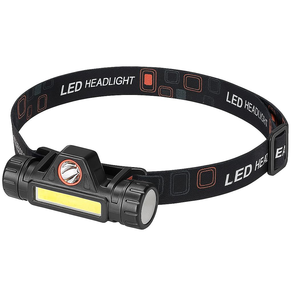 CATA CT-9120 Mir LED Şarjlı Kafa Feneri | 200 Lümen, Döner Başlıklı, Çift Fonksiyonlu, Ayarlanabilir Bantlı, IP44 Suya Dayanıklı