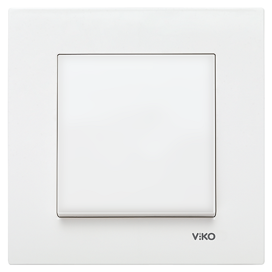 Viko Karre Beyaz Tekli Anahtar – Çerçeveli, 10A 250V, Sıva Altı – Modern Beyaz Tasarım