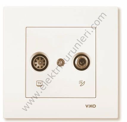 Viko Karre Krem Uydu Prizi Tv-Sat Çerçeve Dahil