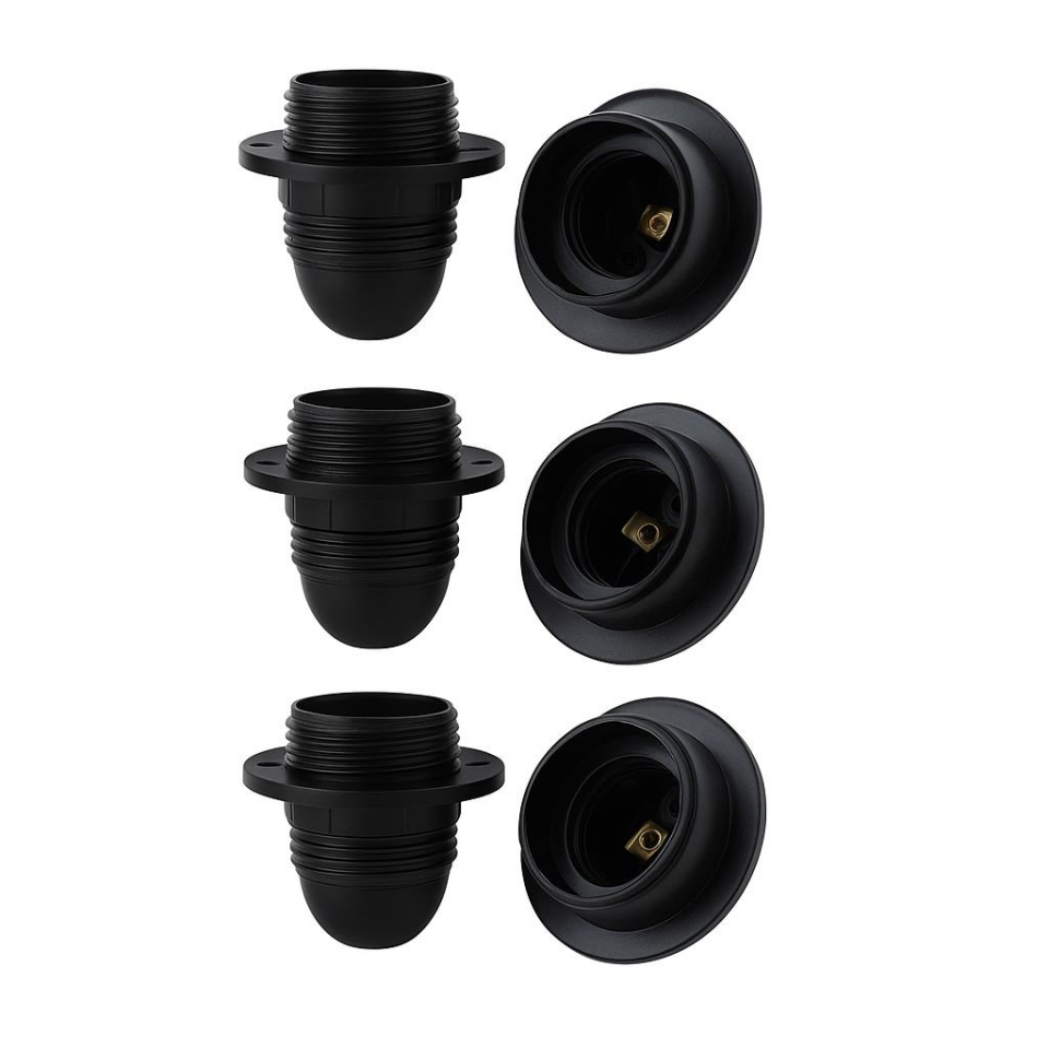 3 Adet E27 İtalyan Avize Abajur Duyu Örgün