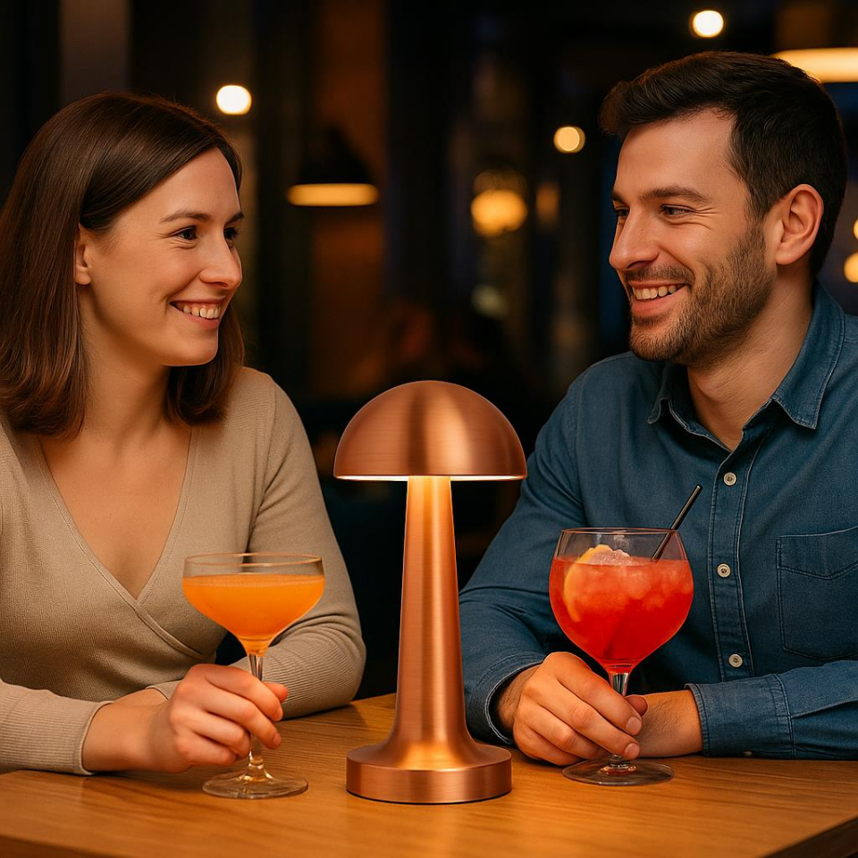 CATA CT-8430 Lizbon Bronz Masa Lambası – Şarjlı, Dokunmatik, 3 Renk Modlu, 1500 mAh Pil – Cafe, Otel ve Ev İçin Dekoratif Aydınlatma