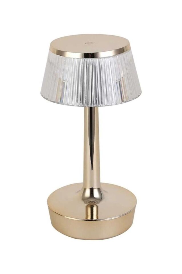 Şarjlı Masa Lambası Dimmerli Dekoratif Abajur Cata Rio Dokunmatik Cafe Lambası 3 Renk Işık Modu