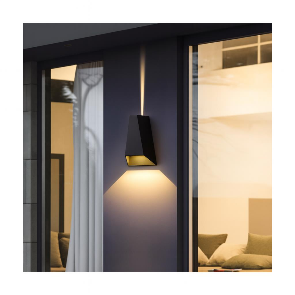 Cata CT-7063 Malta Çift Taraflı 6W LED Aplik - IP54 Dış Mekan Duvar Lambası, 3200K Antrasit