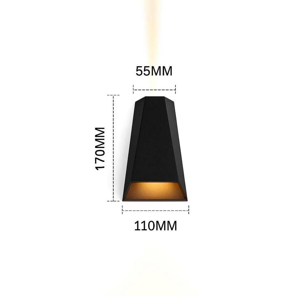 Cata CT-7063 Malta Çift Taraflı 6W LED Aplik - IP54 Dış Mekan Duvar Lambası, 3200K Antrasit