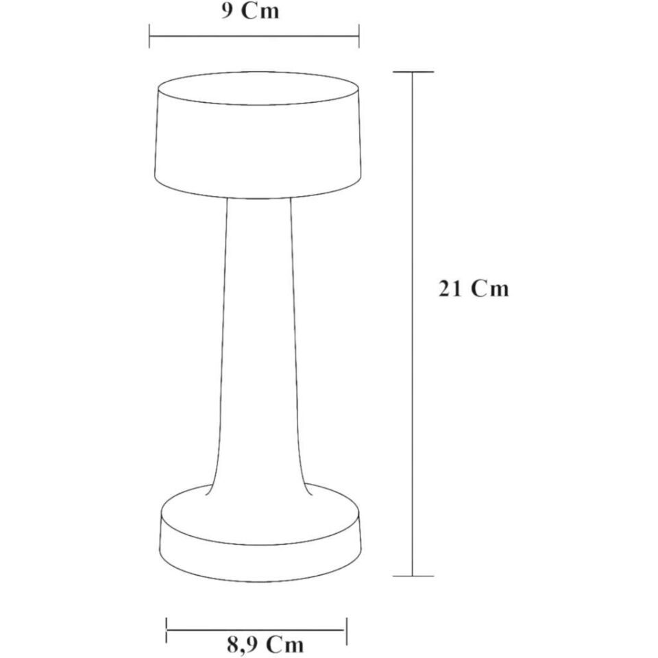 CATA CT‑8436 Denver 3 Renkli Şarjlı Dokunmatik Masa Lambası 1500 mAh Dimmerli