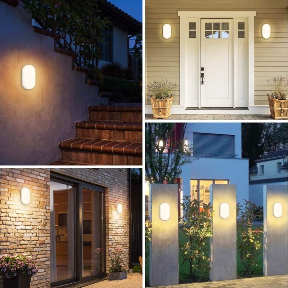 Horoz Aydos 15W Oval Beyaz  Led Nem Su Geçirmez Banyo Bahçe Modern Tavan Lambası Beyaz Işık