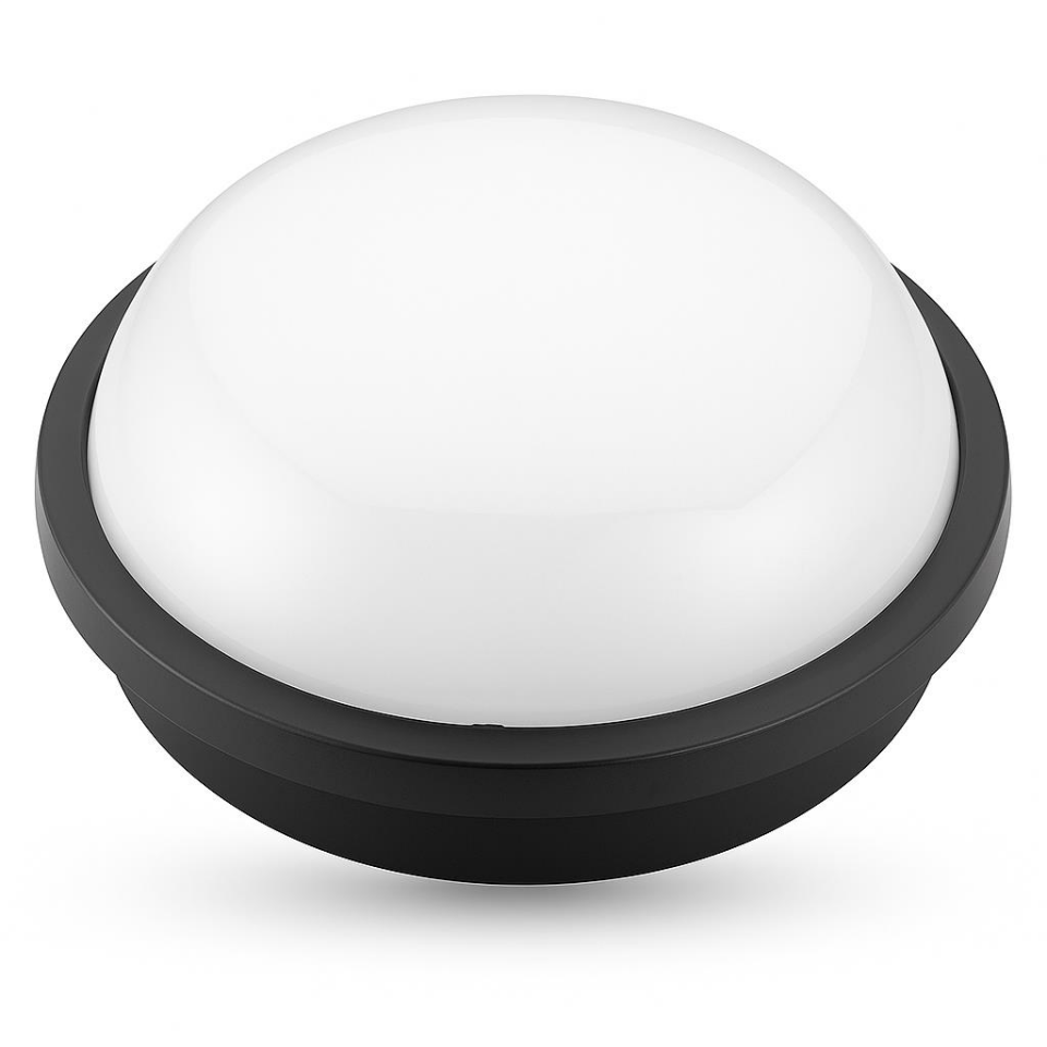 Horoz Artos 20W Yuvarlak Siyah Led Nem Su Geçirmez Banyo Bahçe Modern Tavan Lambası Beyaz Işık 6500K