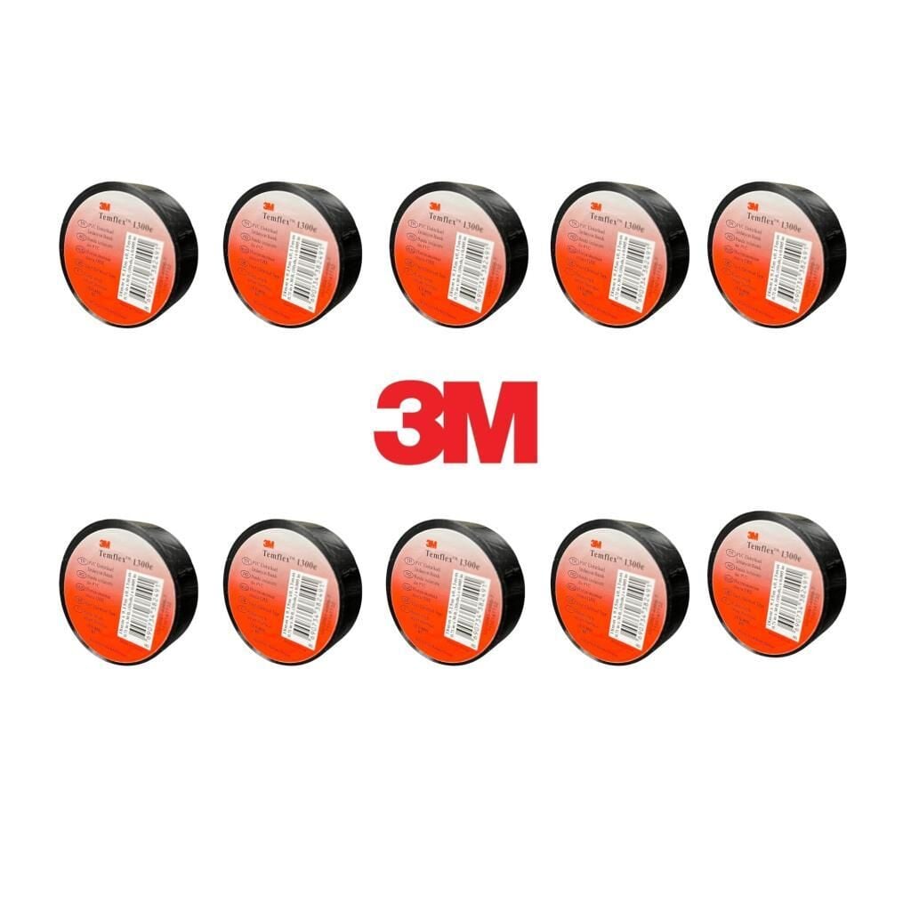 3M Temflex 1300e İzole Elektrik Bantı İzole Bant (10 lu Paket)