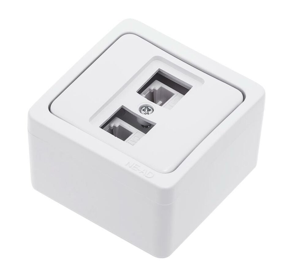 Ne-Ad Sıvaüstü Data Cat5 +Telefon Cat3 Prizi 95-21-DN