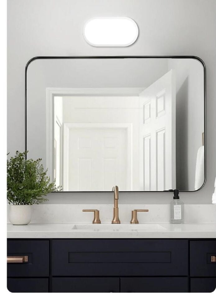 Horoz Aydos 20W Oval Beyaz Led Nem Su Geçirmez Banyo Bahçe Balkon Tavan Duvar Lambası Beyaz Işık