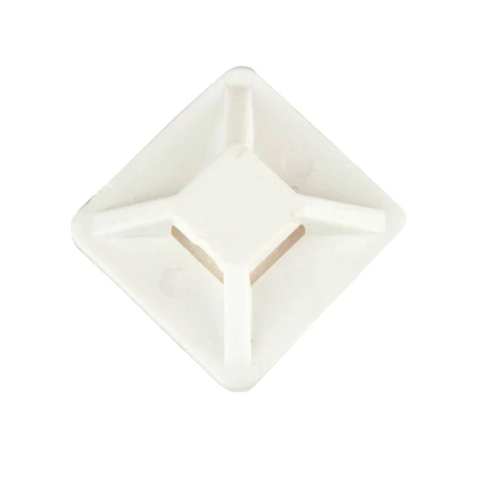 Çetsan Yapışkanlı Kroşe 19x19 mm-100 Adet Kablo Bağı Kroşesi Yapışkanlı