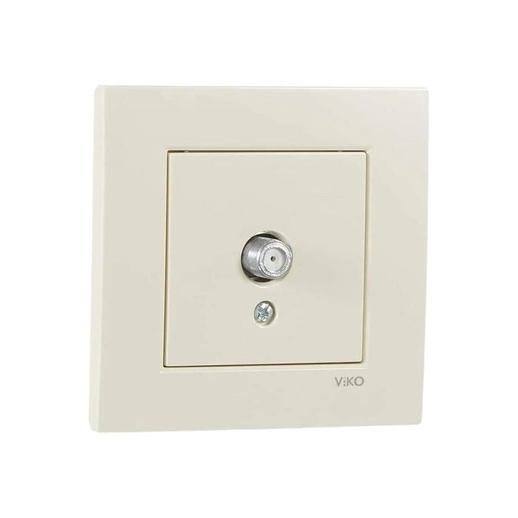 Viko Karre Krem Uydu Prizi F Konnektörlü Çerçeve Dahil