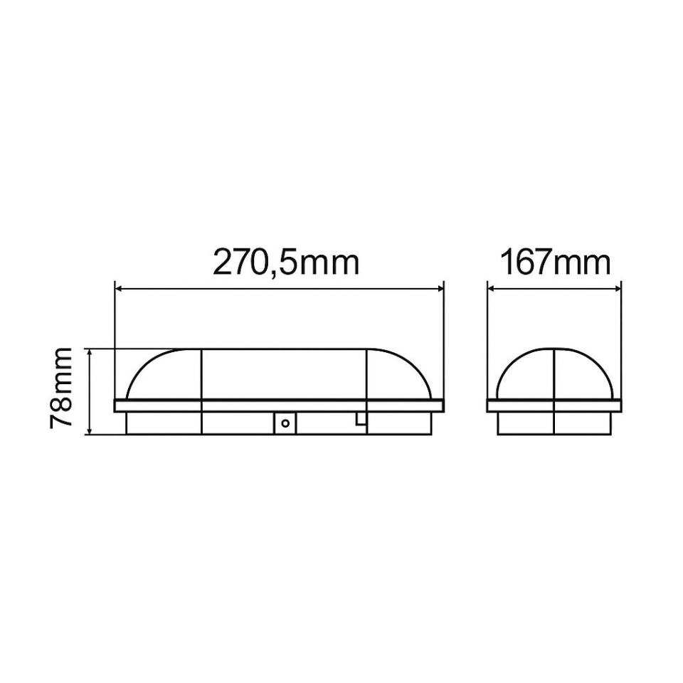 Horoz Aydos 20W Oval Siyah LED Tavan ve Duvar Lambası | 6500K Beyaz Işık | IP65 Su ve Toz Geçirmez Banyo, Bahçe, Garaj Aydınlatma Armatürü
