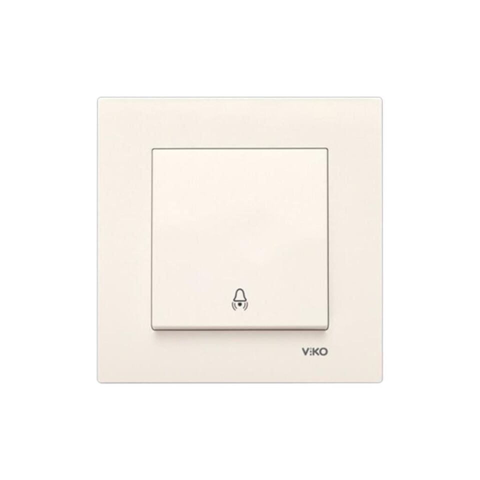 Viko Karre Krem Zil Butonu Çerçeve Dahil