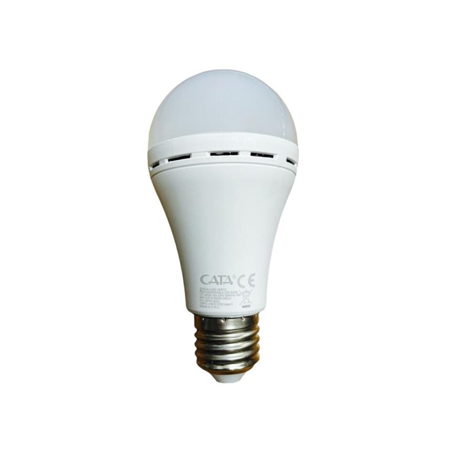 Cata 9 Watt Şarjlı Led Ampul Beyaz Işık E-27 Duylu