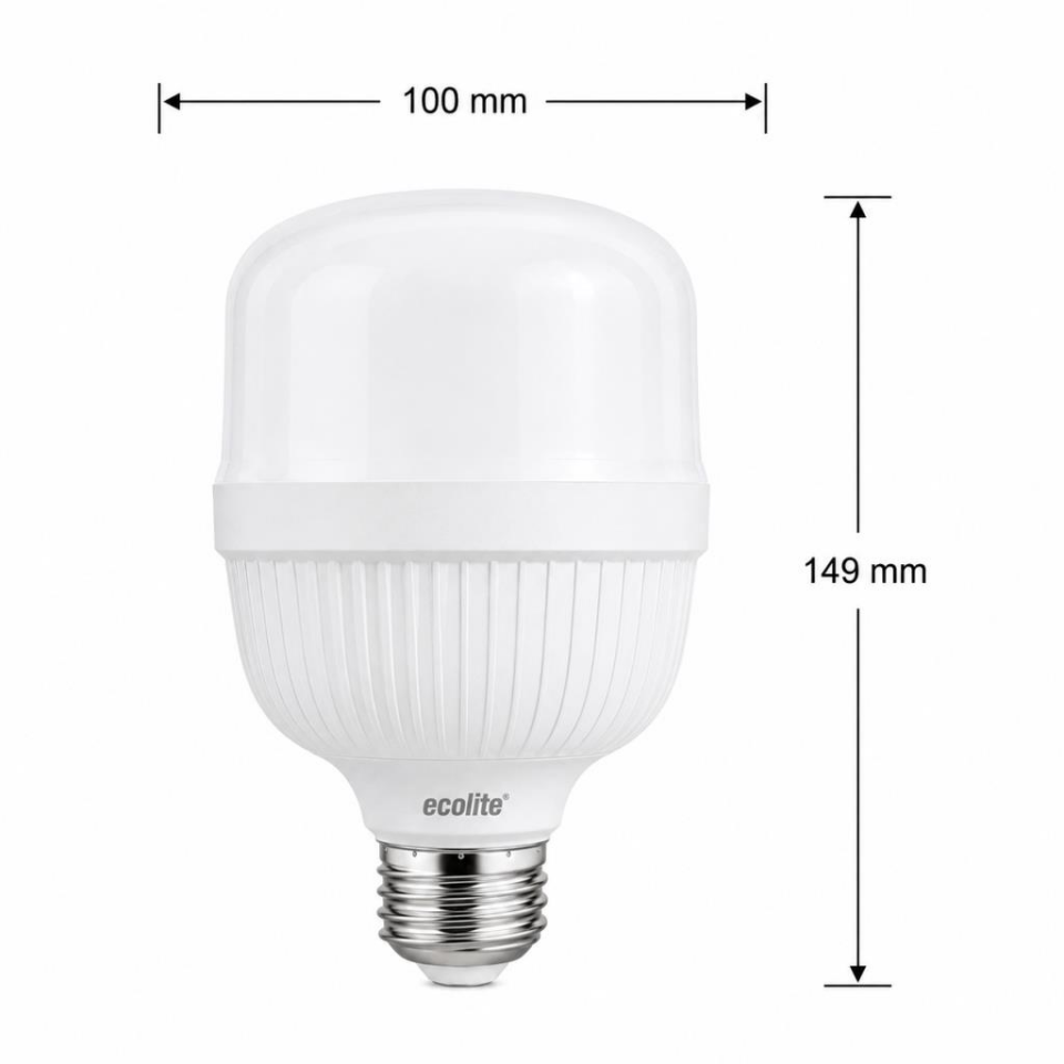 Ecolite 28W Jumbo LED Ampul E27 3000K Sarı Işık 2900 Lümen 172W Eşdeğeri Büyük Boy Enerji Tasarruflu LED Ampul