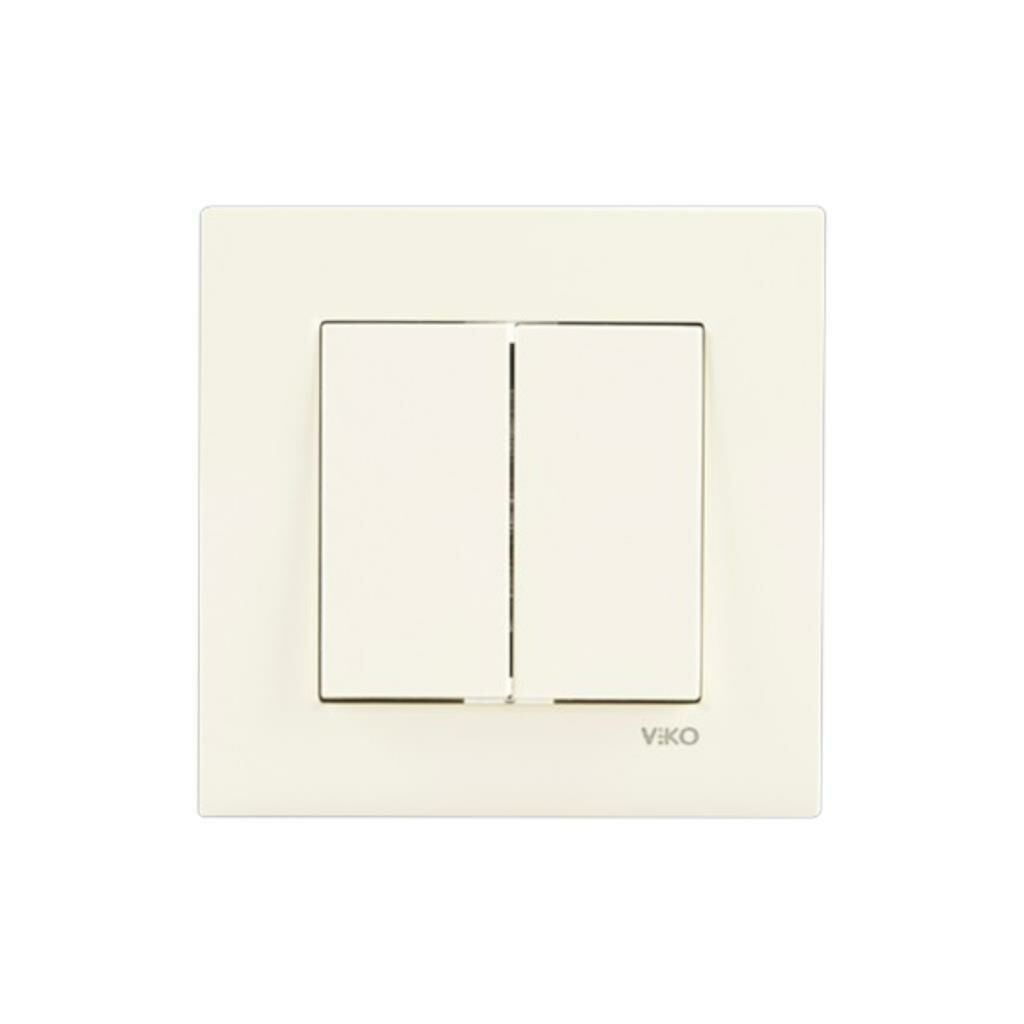 Viko Karre Krem Komitatör Çiftli Anahtar Çerçeve Dahil