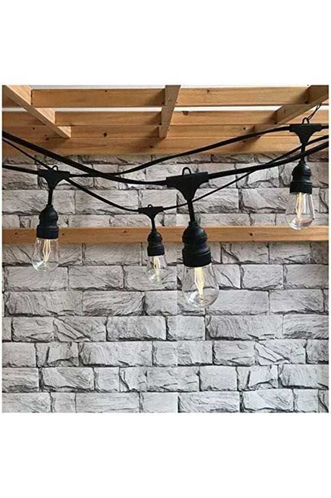 5 Duylu Birbirine Eklenebilir 5 Mt Cata Sarmaşık Dış Mekan Bahçe Aydınlatma Armatürü E27 Ip64