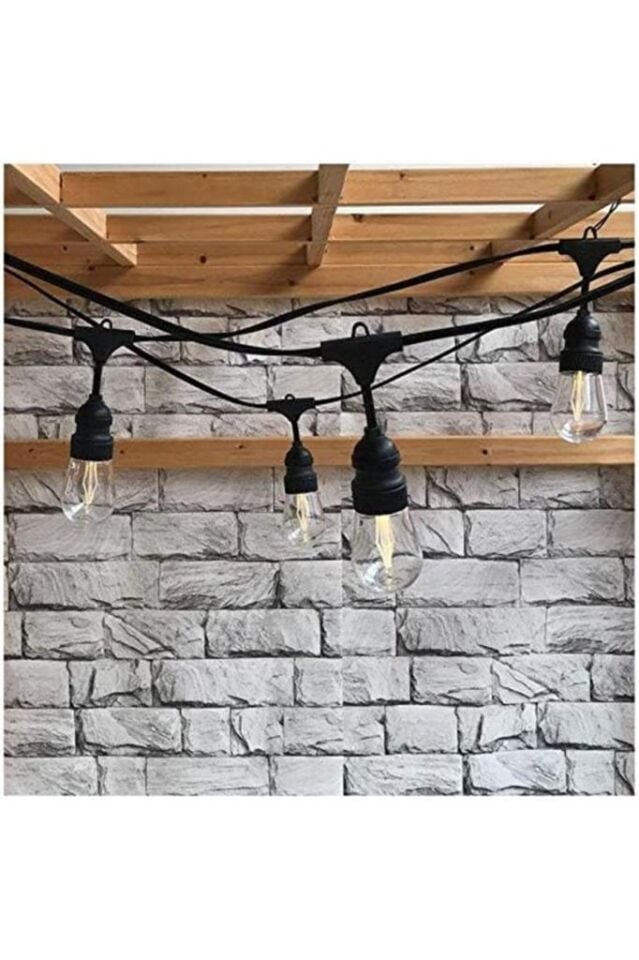 5 Duylu Birbirine Eklenebilir 5 Mt Cata Sarmaşık Dış Mekan Bahçe Aydınlatma Armatürü E27 Ip64