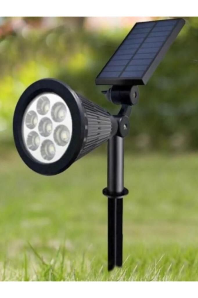7w Yeşil Led Işık Güneş Enerjili Kazıklı Çim Lambası Cata Solar Bahçe Armatürü