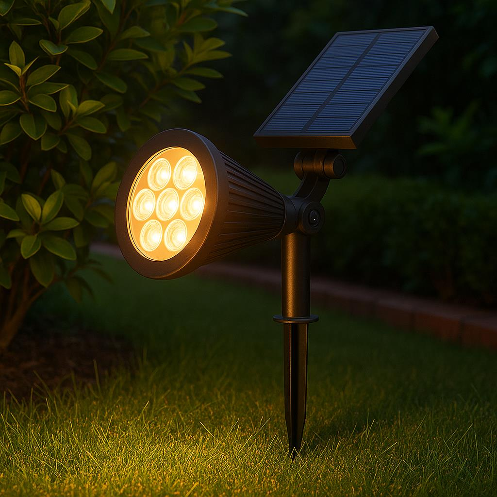 CATA CT-7310G Solar LED Çim Armatürü 7W | Güneş Enerjili, Kazıklı Bahçe Aydınlatması, IP64 Su Geçirmez, Gün Işığı 3200K