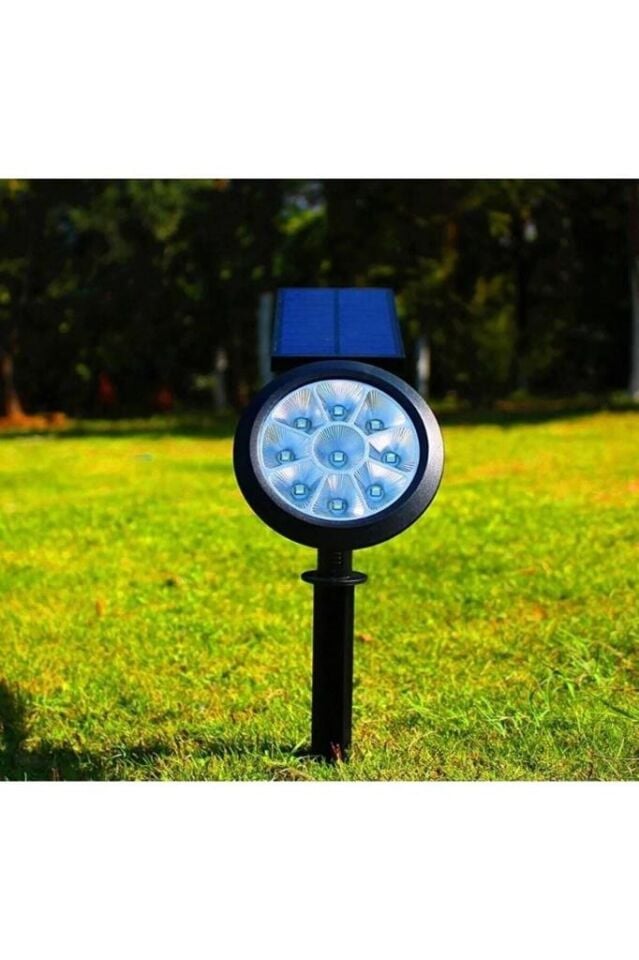 18w 6400K Beyaz Işık Güneş Enerjili Kazıklı Çim Lambası Cata Solar Bahçe Armatürü