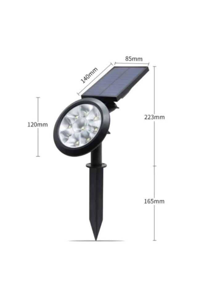 18w 6400K Beyaz Işık Güneş Enerjili Kazıklı Çim Lambası Cata Solar Bahçe Armatürü
