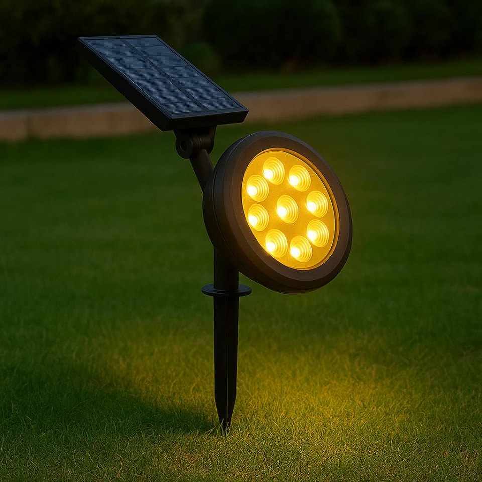 18w 3200K Gün Işığı Güneş Enerjili Kazıklı Çim Lambası Cata Solar Bahçe Armatürü