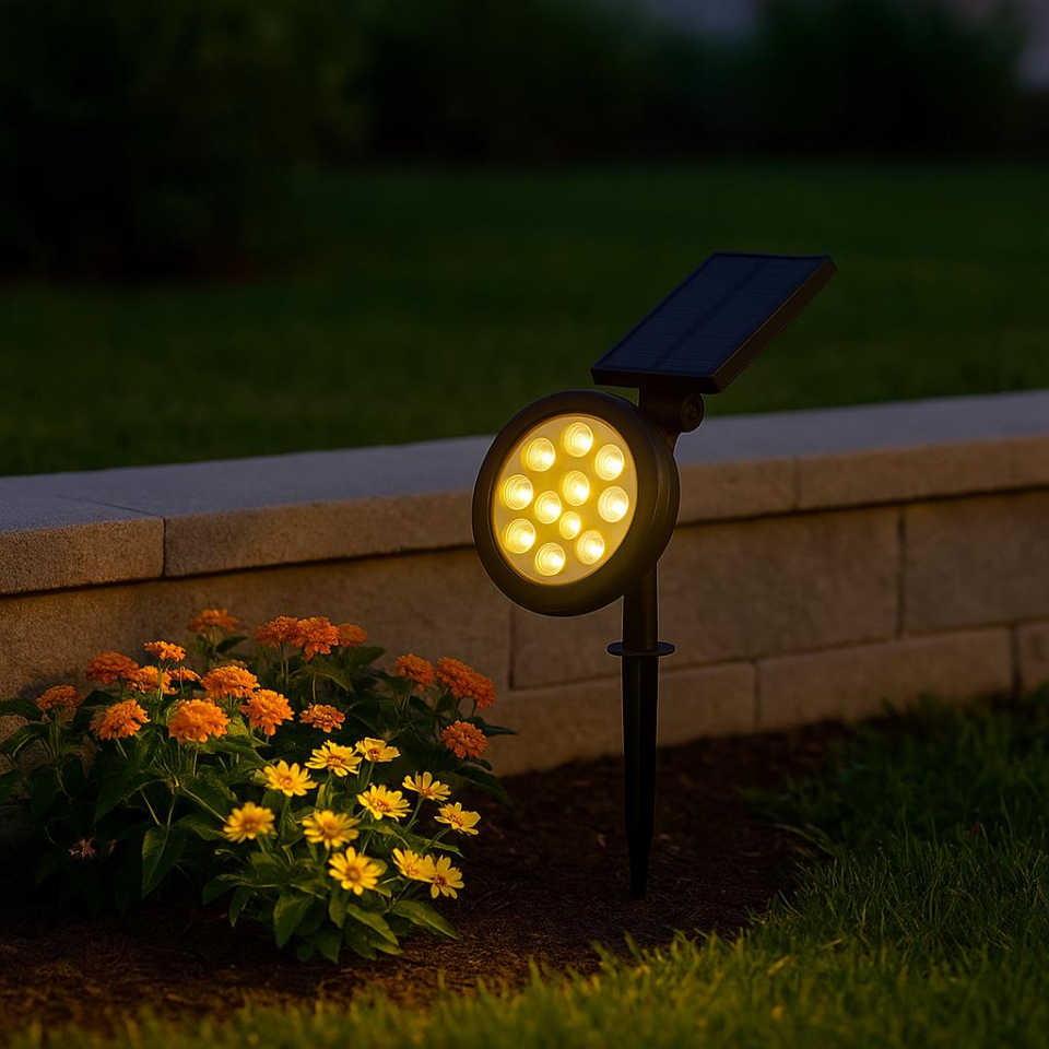 18w 3200K Gün Işığı Güneş Enerjili Kazıklı Çim Lambası Cata Solar Bahçe Armatürü