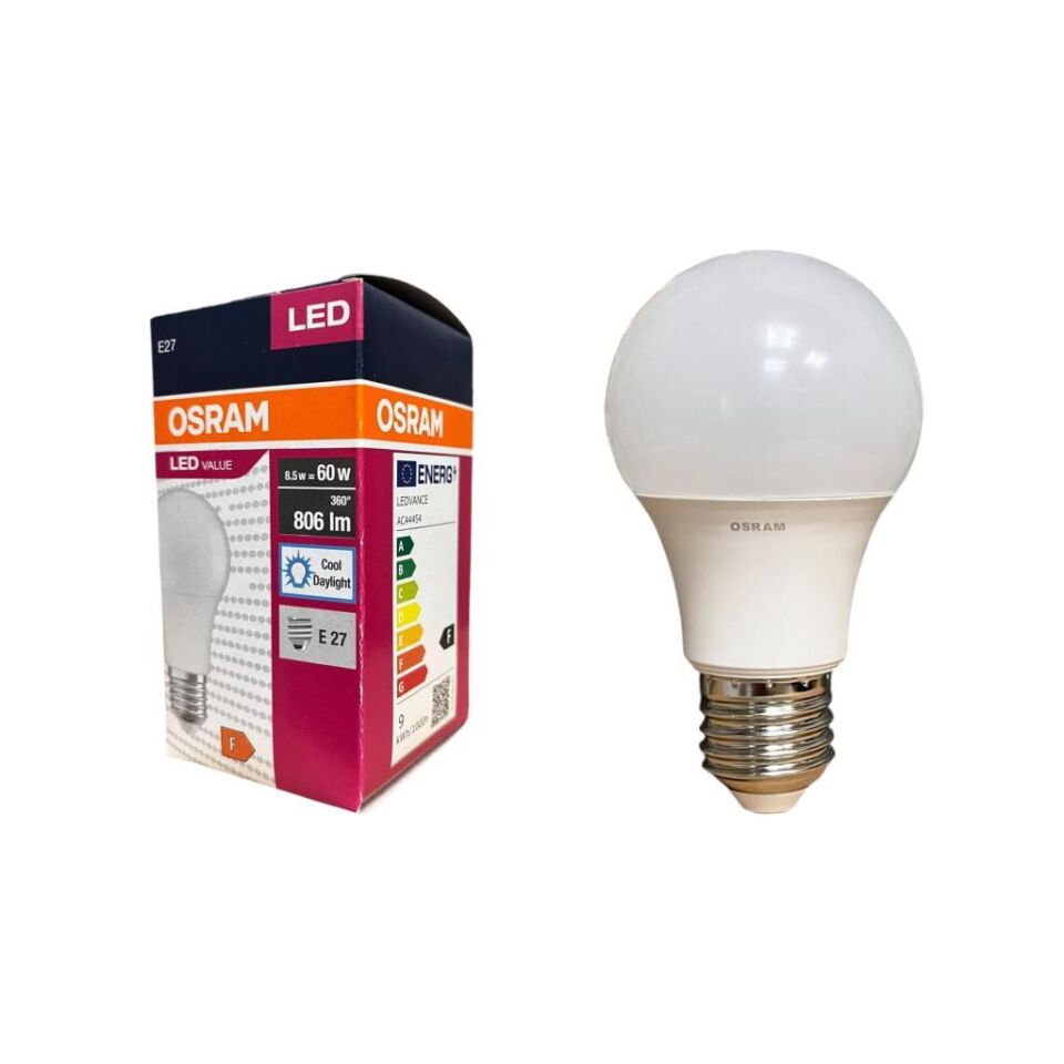 Osram LED Ampul E27 8.5W 6500K Beyaz Işık 806 Lümen 60W Eşdeğer 3’lü Paket