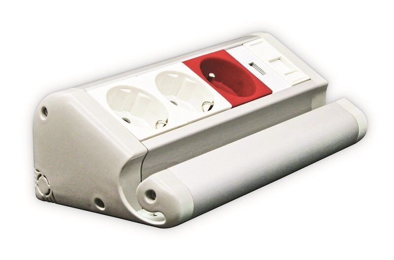 Ne-Ad Tezgah Altı Priz Kutusu 8 Modül 2 Priz+1 Ups+1 Usb Şarj+1 Data