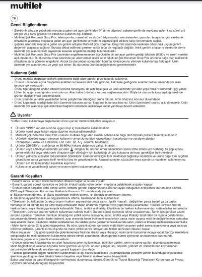 Viko Multilet Şok Korumalı / Akım Korumalı Grup Priz 6’lı 1,5 Metre Kablolu