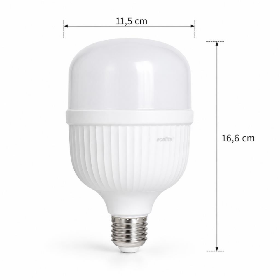 Ecolite 36W Jumbo LED Ampul 6500K Beyaz Işık E27 Duylu 4000 Lümen 200W Eşdeğeri Güçlü Aydınlatma AC220V